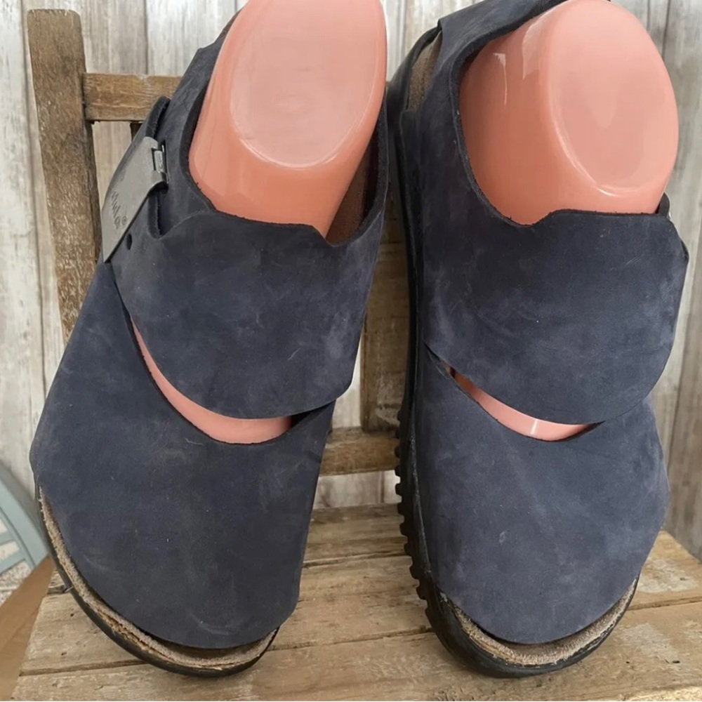 Birkenstock Betula RARE Limited Edition Navy Double Strap Sandals 39/8-8.5 NEW